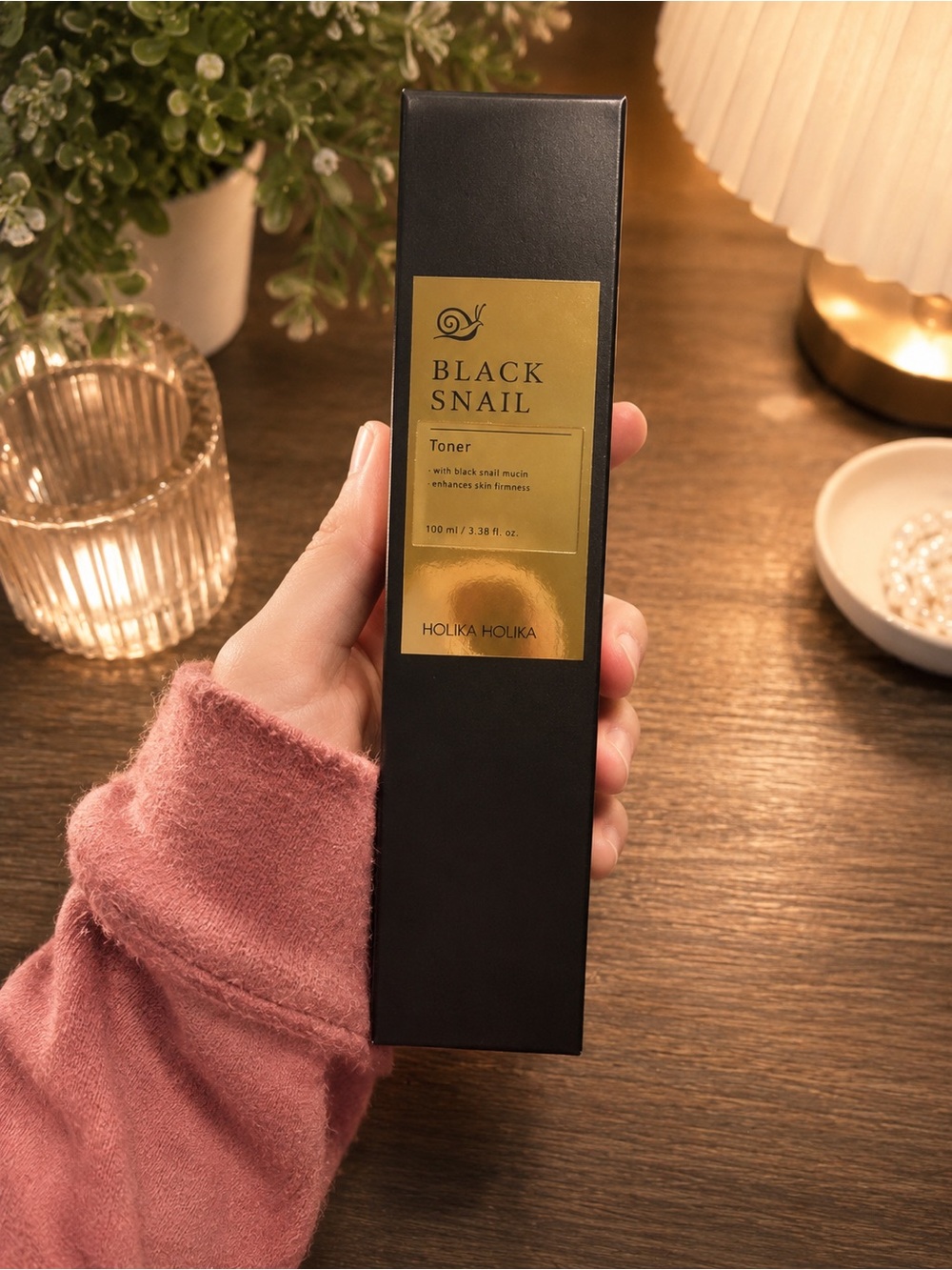 Holika Holika Black Snail Toner - Black & Gold Packaging